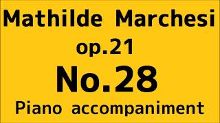 M Marchesi Op21【No28】Piano Accompaniment [upl. by Aniwde]