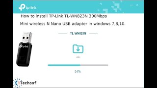 How to install TPLink TLWN823N 300Mbps Mini wireless N Nano USB adapter in windows 7810 [upl. by Arv]