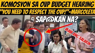 HAL KOMOSYON SA OVP BUDGET HEARING MARCOLETA AT QUIMBO NAGKASAGUTAN dds duterte prrd vpsara [upl. by Odranreb]