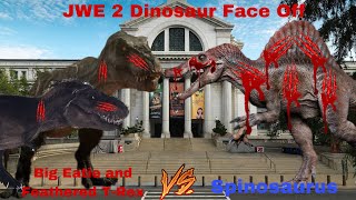 JWE 2 Dinosaur Face Off Big Eatie and Feathered TRex vs Spinosaurus 2024 [upl. by Shaner]