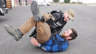 BLACK BELT PUTS ME IN AN ARM BAR WHILE IN CUFFS [upl. by Tonjes]