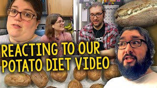 300 Pounds Down Former 800 Pound Couple Reacts To Their 2 Week Potato Diet Video [upl. by Allemat]