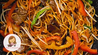 Beef Steak Chow Mein  Beef StirFry Noodle [upl. by Arad]