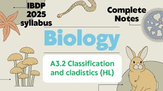 IBDP Biology A32 Classification and Cladistics HL 2025 Syllabus Full Notes [upl. by Cohbert579]