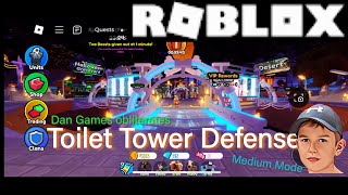 Dan Games Obliterates Toilet Tower Defense  Medium Mode [upl. by Wilser]