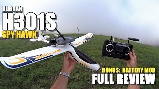 HUBSAN H301S SPY HAWK Review  Unboxing  Setup  Lipo Mod  FlightCRASH Test  Pros amp Cons [upl. by Dnomhcir]