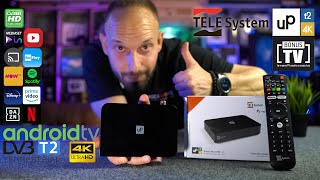 TELESYSTEM UP T2 4K  SPETTACOLARE E BASTA  DVBT2  ANDROID TV10 a solo 89€ [upl. by Goar]