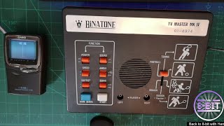 Binatone TV Games Console From The 70s Testing Using A Pocket TV Remember Pong [upl. by Idnim138]