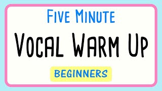 5 Minute Vocal Warm Up for Beginner Singers  Fun For All Ages [upl. by Yasibit565]