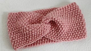 Pletena traka za glavu Knitting HEADBAND DIY Tutorial 409 [upl. by Aiselad]