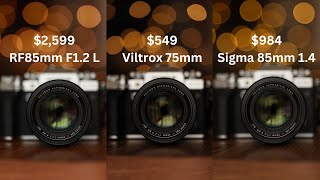 Bokeh Test Viltrox 75mm F12 Pro vs Canon RF85mm F12 L vs Sigma 85mm F14 DG DN XH2 R6 A7IV [upl. by Padraic421]