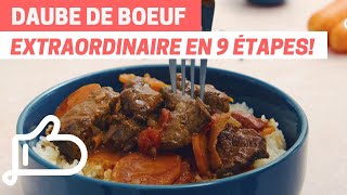 DAUBE DE BOEUF  Marmiton  Extraordinaire en 9 Étapes  La Recette Secrète des Grands Restaurants [upl. by Khalin12]