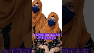 Two Unique Hijab Tutorial  Organza Febric Hijab Tutorial [upl. by Caneghem]