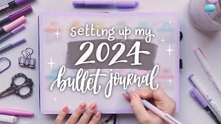 Setting Up My 2024 Bullet Journal 🌟 Plan With Me [upl. by Ayotac483]