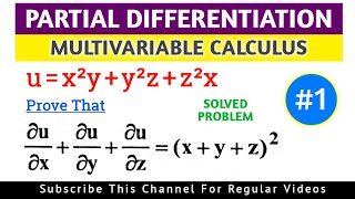 PARTIAL DIFFERENTIATION  MULTIVARIABLE CALCULUS SOLVED PROBLEM 1 TIKLESACADEMY [upl. by Mattson460]