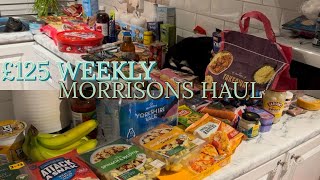 MORRISONS FAMILY OF 4 WEEKLY FOOD SHOP WHAT 125 POUNDS GETS YOU [upl. by Melitta21]