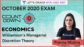 Williamsons Managerial Discretion Theory  Economics  Target NTAUGC NET Paper 2 for 20202021 [upl. by Selim162]