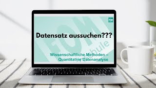 Wie finde ich einen guten Datensatz für meine Hausarbeit  Datenanalyse mit R  Statistik [upl. by Braasch]