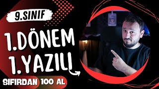 9Sınıf Matematik  1Dönem 1Yazılı  SIFIRDAN 100 AL [upl. by Sokin193]