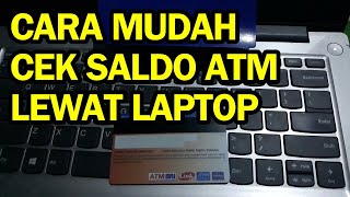 begini cara cek saldo bri lewat laptop internet banking tutorial bank [upl. by Ycnaffit]