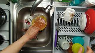 14 November 2024  Washing dishes clean with me transparent cleaning ASMR notalk Episode 1403 [upl. by Bower]