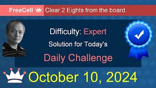 Microsoft Solitaire Collection FreeCell  Expert  October 10 2024 [upl. by Bernj]