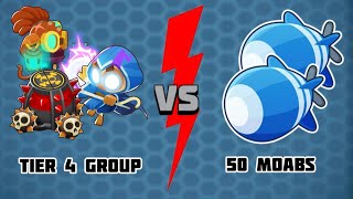 Every Tier 4 Group vs 50 MOABs in BTD6 [upl. by Aenil]