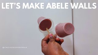 HOW TO MAKE ABELE WALLS  easy ice cream recipe Ghana abele walls strawberry amp coconut abele walls [upl. by Dielle]