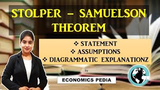 67 STOLPERSAMUELSON THEOREM  Assumptions  Diagrammatic Explanation  International Economics [upl. by Rebmeced494]