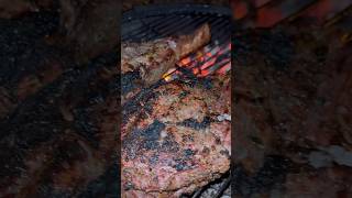 Charcoal Grilling Tomahawk Ribeye Steaks grilling yummy steak food [upl. by Scharff]