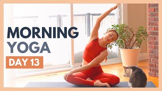 DAY 13 GIVE  10 min Morning Yoga Stretch – Flexible Body Yoga Challenge [upl. by Andromeda]