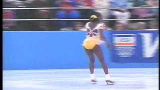 Surya Bonaly FRA  1993 Skate America Ladies Free Skate [upl. by Crellen973]