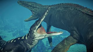 KRONOSAURUS VS MOSASAURUS 4k  Jurassic World Evolution 2 [upl. by Jonathan]