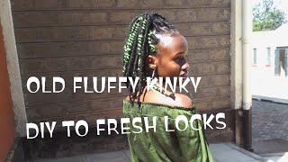 HOW TO DIY LOCKS from OLD FLUFFY KINKYBIGINER FRIENDLY [upl. by Uolyram841]