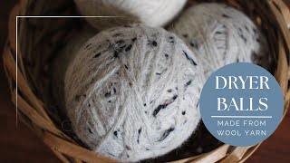 How to Make Wool Dryer Balls from Yarn  Easy EcoFriendly Laundry Hack [upl. by Rosette]