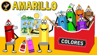 EL COLOR AMARILLO 🌀 APRENDE LOS COLORES FÁCIL  VIDEOS EDUCATIVOS PARA NIÑOS [upl. by Nylemaj600]