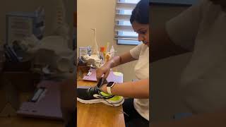 How to insert Shoe Insoles by Dr Divya PT   Inserting Shapecrunch Custom Insoles [upl. by Enilesor701]