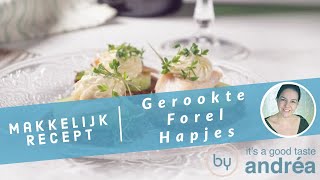 Hoe maak je Gerookte forel hapjes met zure room [upl. by Mahmud]