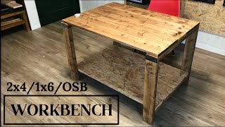 【DIY】作業台をインパクトドライバーだけで作ってみた 【OSB 2×4 1×6】 [upl. by Nyltiac]