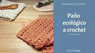 Paño ecológico de cocina a crochet  Cómo tejer un paño ecológico a crochet paso a paso [upl. by Cary]