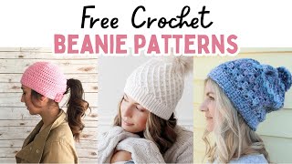 25 FREE Crochet Beanie Patterns  Cozy Winter Crochet Hats Perfect for Gift Giving crochet [upl. by Romine]