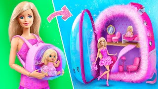 Casa de Bonecas da Barbie em uma Mochila  30 Truques e Artesanato [upl. by Pansie]