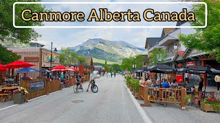 Canmore Alberta Canada on June 2023  Canmore Downtown walking tour 2023 calgary canada alberta [upl. by Tiphanie925]