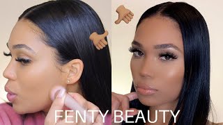 NEW FENTY BEAUTY HYDRATING FOUNDATION  THIS IS MY BETTER SKIN IN A BOTTLE  Briana Monique [upl. by Yeltrab]