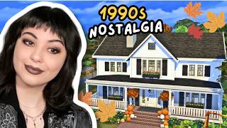 I built a nostalgic autumnal house in The Sims 4  NO CC  90s inspired [upl. by Carnay]