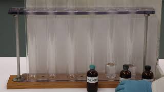 Chemistry Demonstration Br2 with Toluene and Hexane [upl. by Yretsym203]