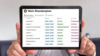 Stundenplan in Notion erstellen Schule und Uni [upl. by Fretwell]