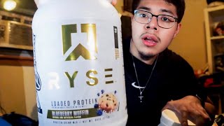 Trying New Protein Powder  Ryse Blueberry Muffin Review [upl. by Paterson2]