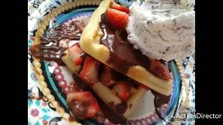 Receita Waffles Fácil e Rápido [upl. by Naihtniroc]