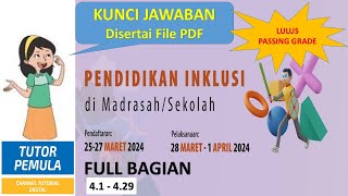 KUNCI JAWABAN PENDIDIKAN INKLUSI DI MADRASAH  SEKOLAH PINTAR KEMENAG FULL BAGIAN FILE PDF [upl. by Lexi]